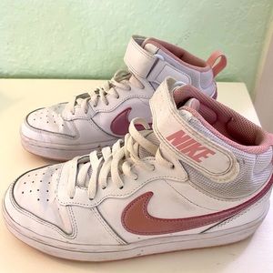 Nike Court Borough Mid 2 GS 'White Pink Glaze’